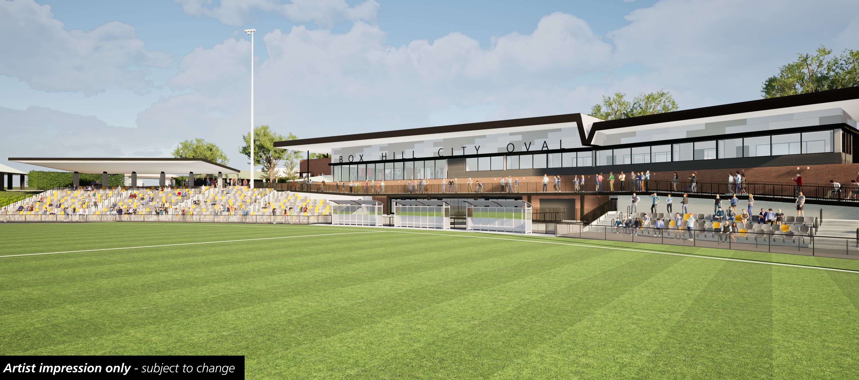 artists impression of Box Hill City Oval