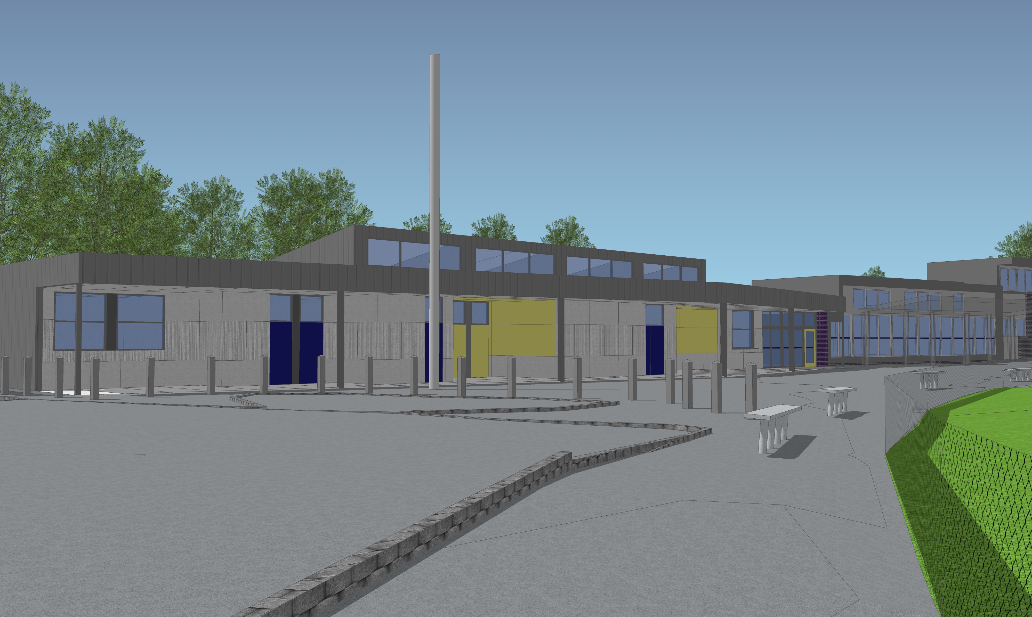 Render image of redeveloped Vermont Pavilion