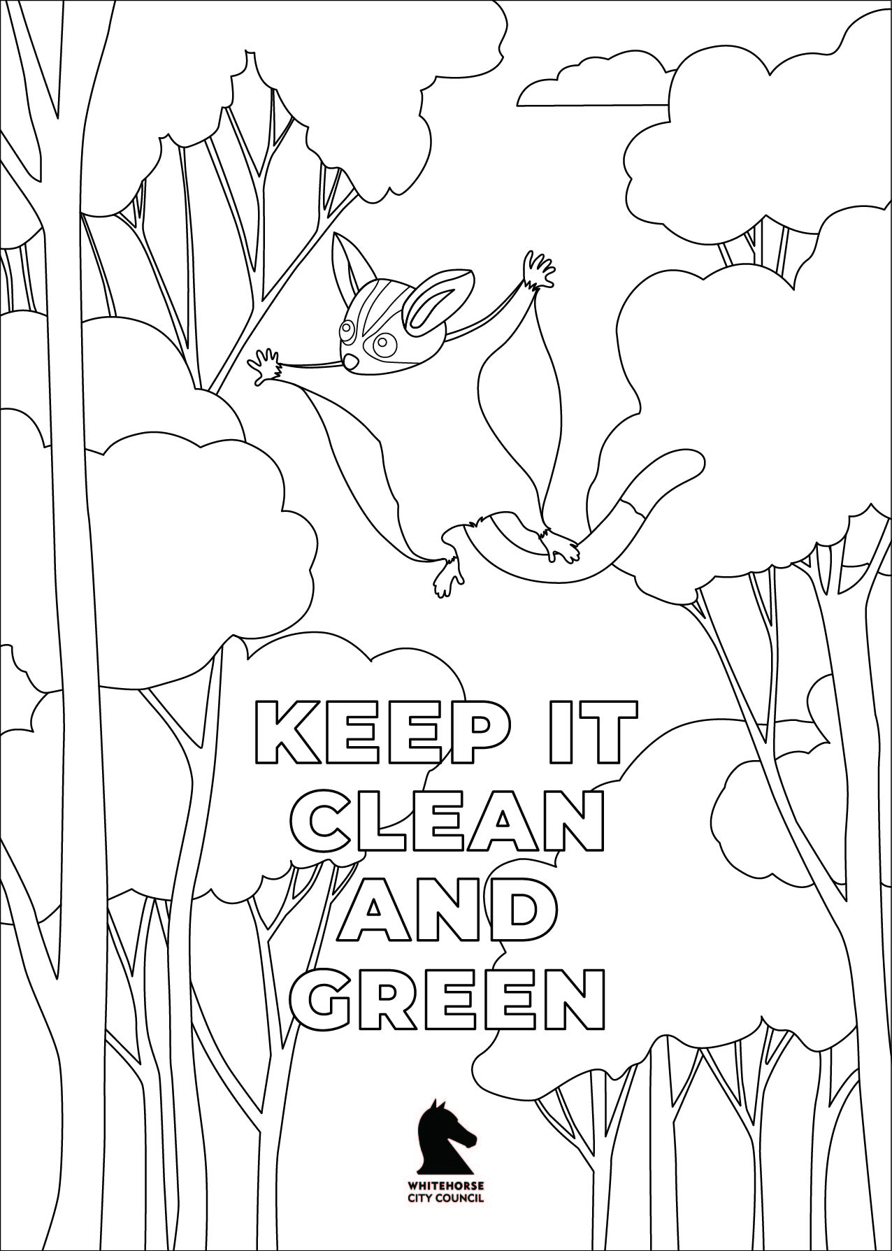 Litter colouring sheet