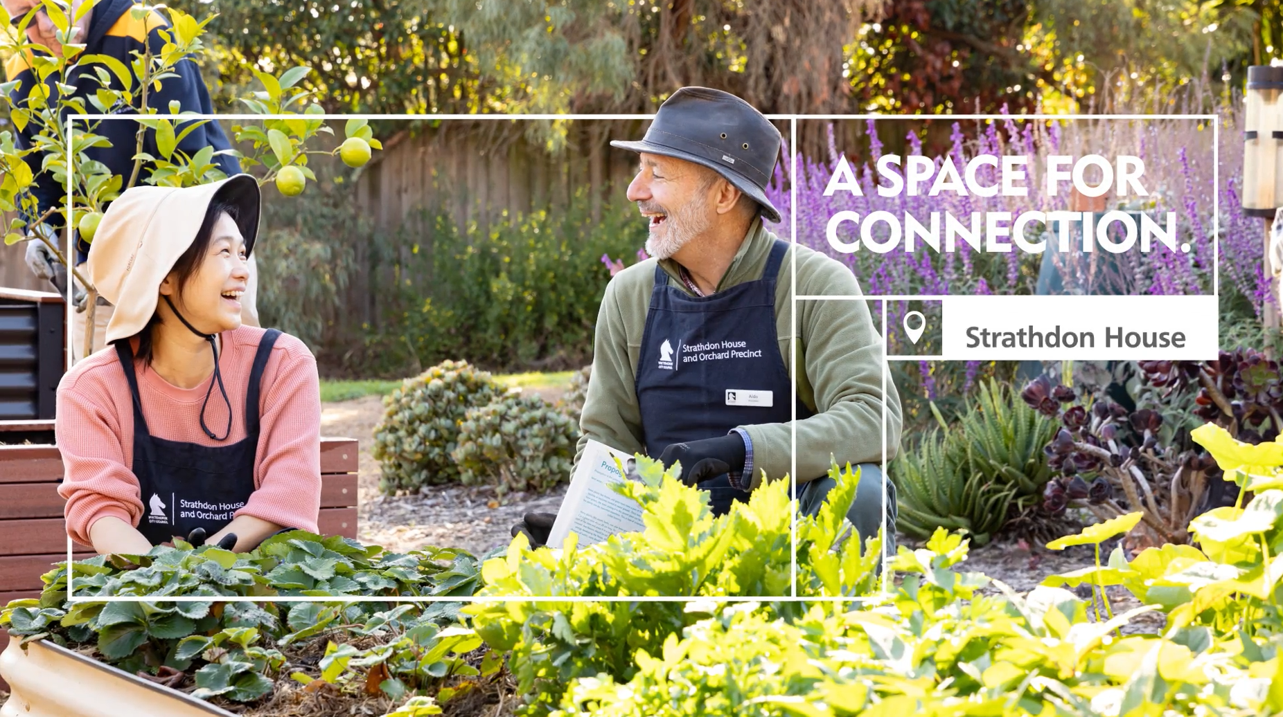 two people in the Strathdon gardens