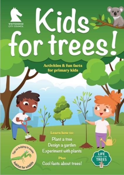 Kids for Trees activity booklet front cover