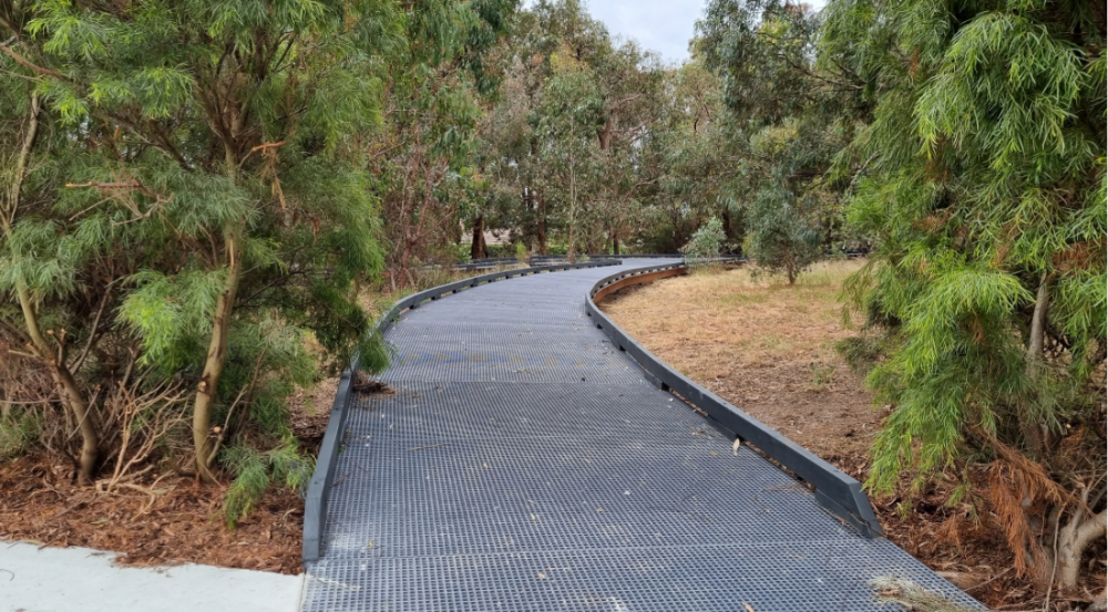 wooden walking track