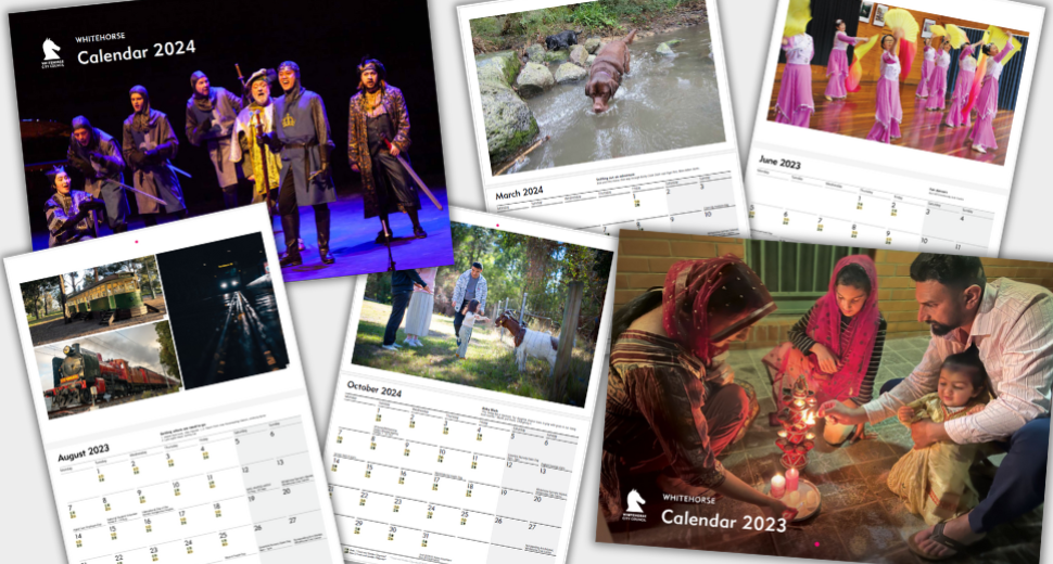 Collage of calendars 