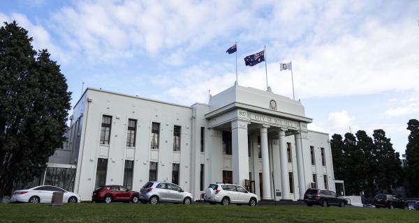 Box Hill Town Hall in the day