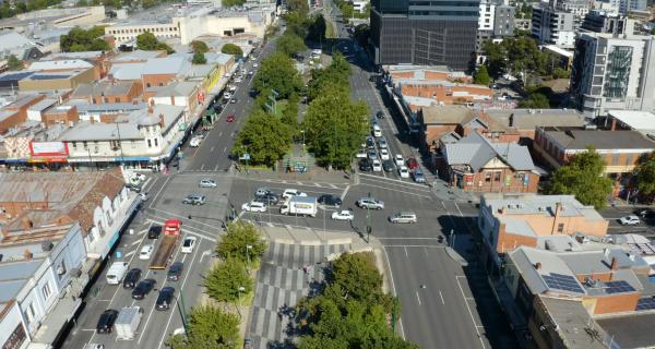 aerial view of Box Hill