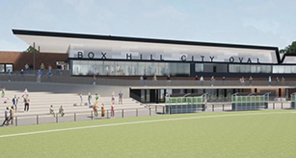 New Box Hill City Oval western pavilion