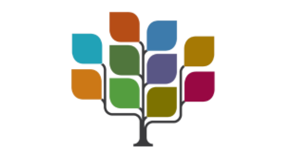 Logo of sustainable design fact sheets. A cartoon tree.