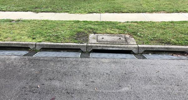 drain in road reserve