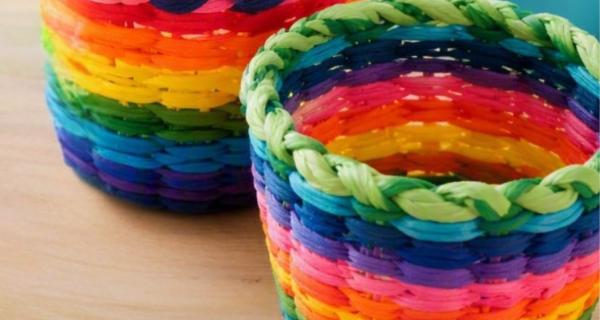 Rainbow Basket weaving