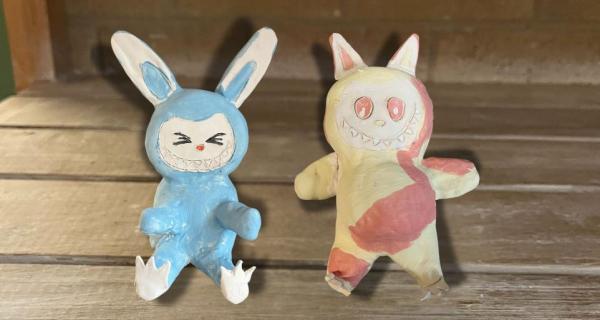 Clay crafted La BuBu dolls 