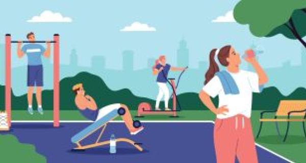 People exercising for Somers Trail Fitness Equipment, Mitcham