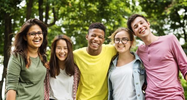 Group of diverse young people