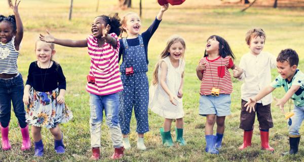 Group of children enjoying the outdoors