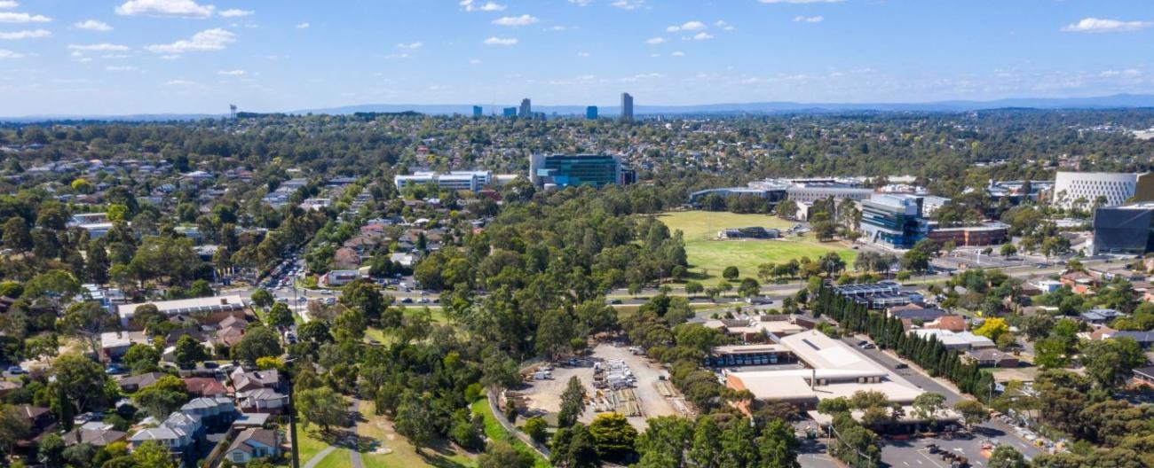 aerial view of Burwood