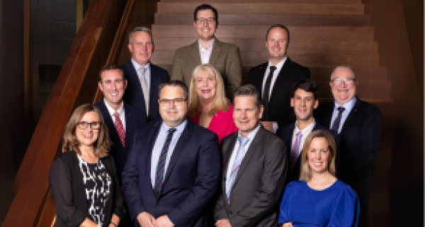 Councillors on the stairs of the Round